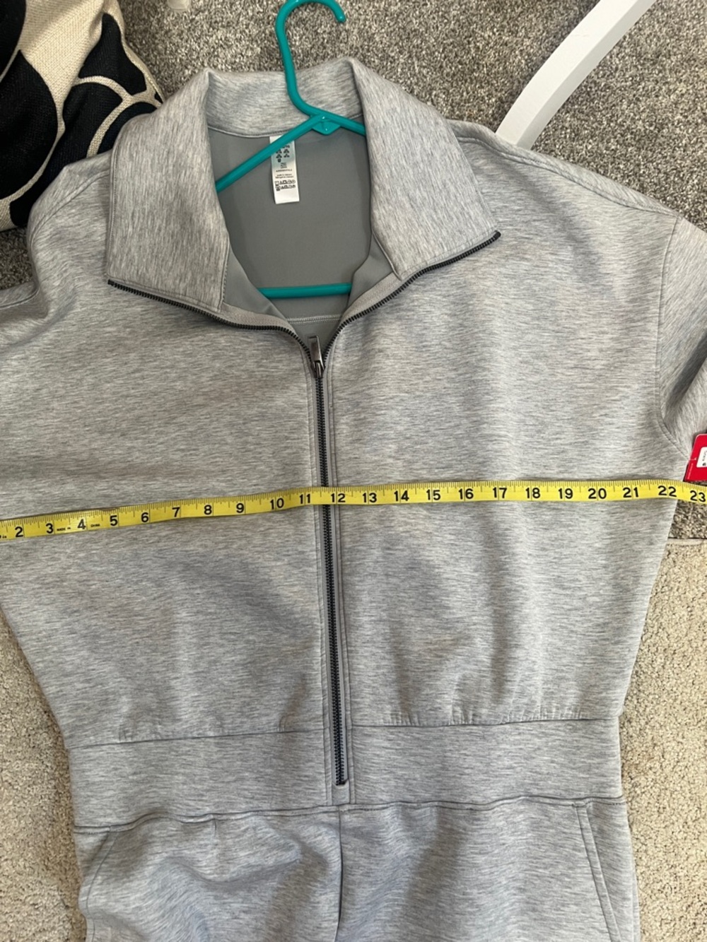 SPANX Light Gray Full-Zip Jumpsuit - Picture 7 of 11
